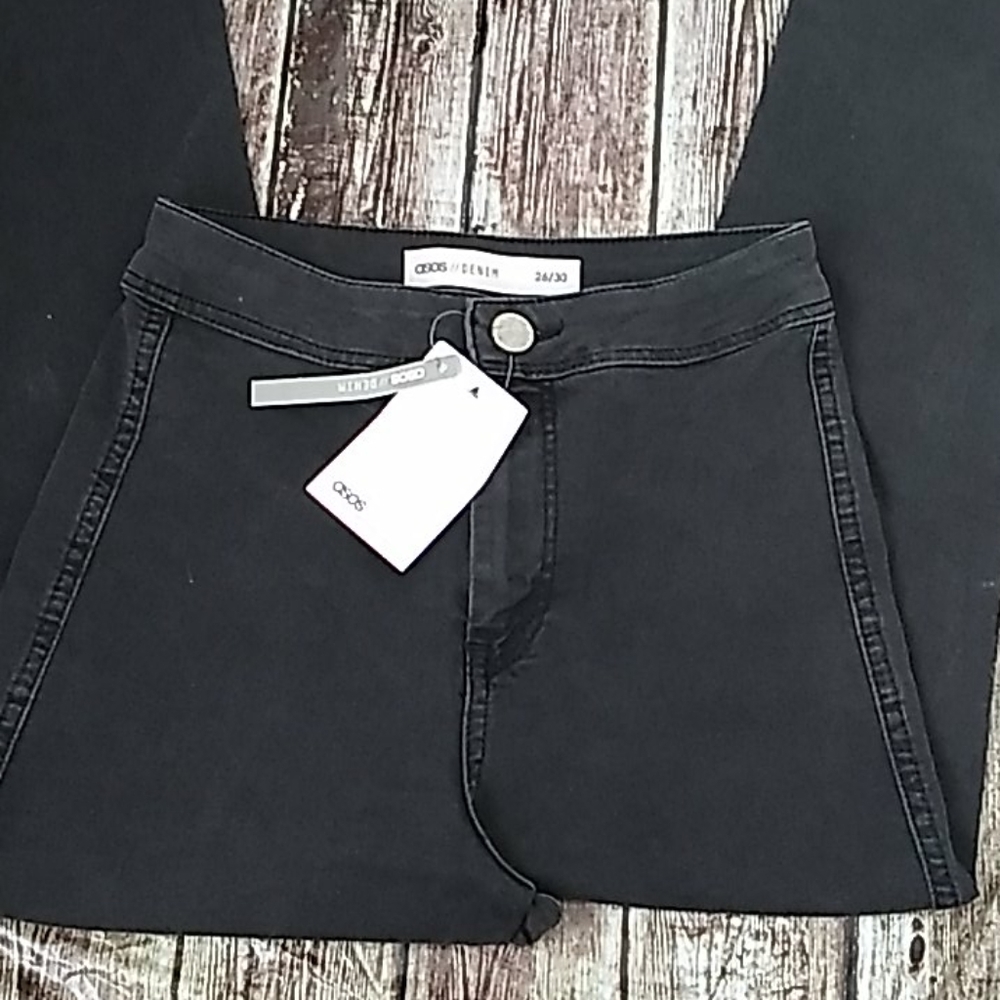 Asos high-waisted black jeans size 26/30 - Picture 4 of 8